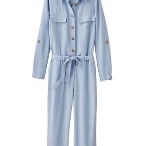 New Soft Surroundings Kerry Jumpsuit size 12 Light Chambray
